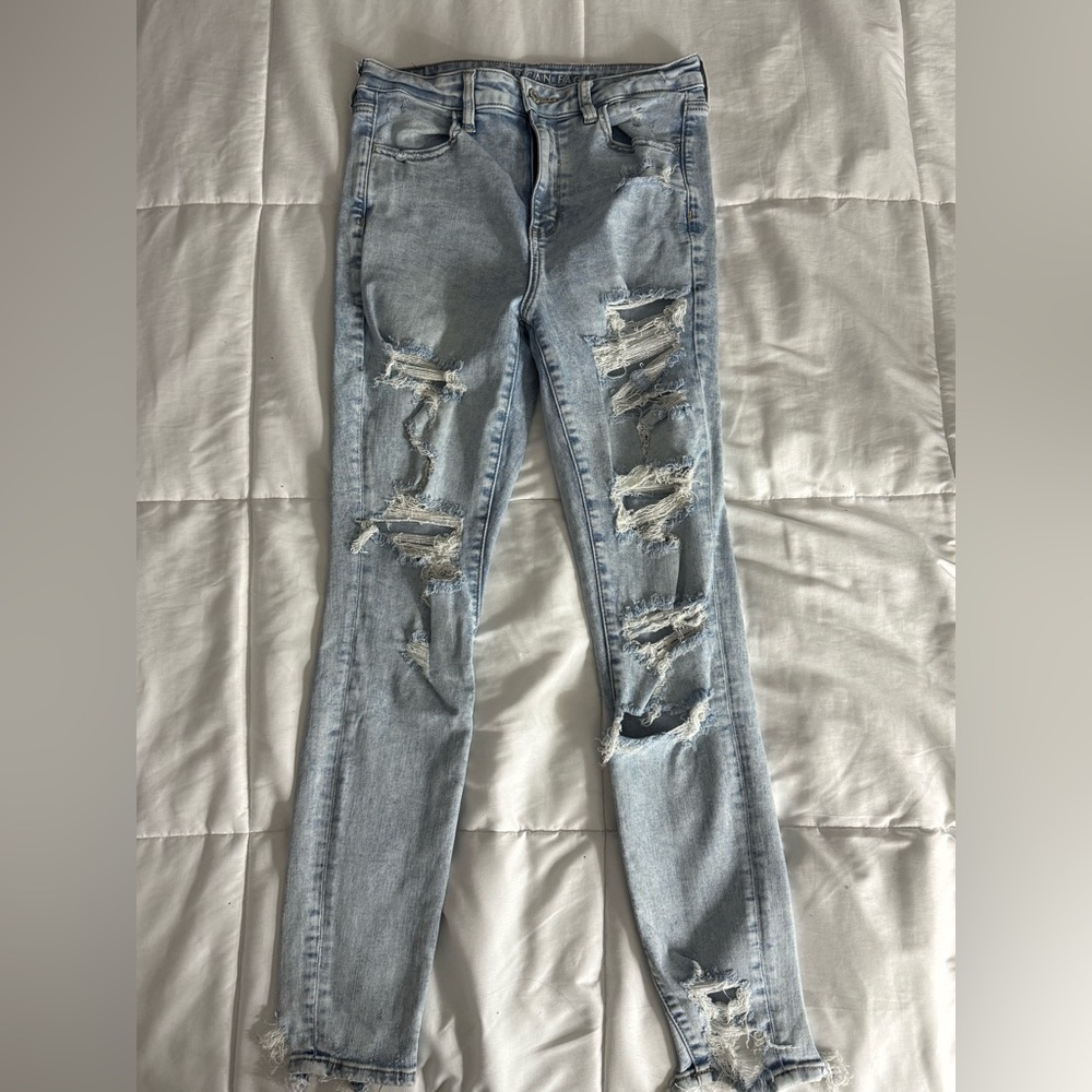 American eagle super hi rise Jeggings 10 reg.